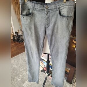 Versace Medusa Runway Gray Modern Straight Jeans NWT